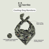 Cooling Dog Bandana - Green Camo (Final Sale)