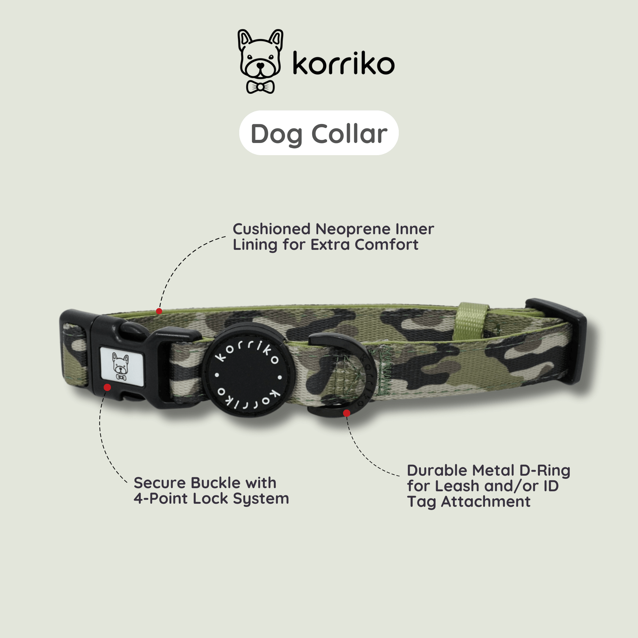 Dog Collar - Green Camo (Final Sale)