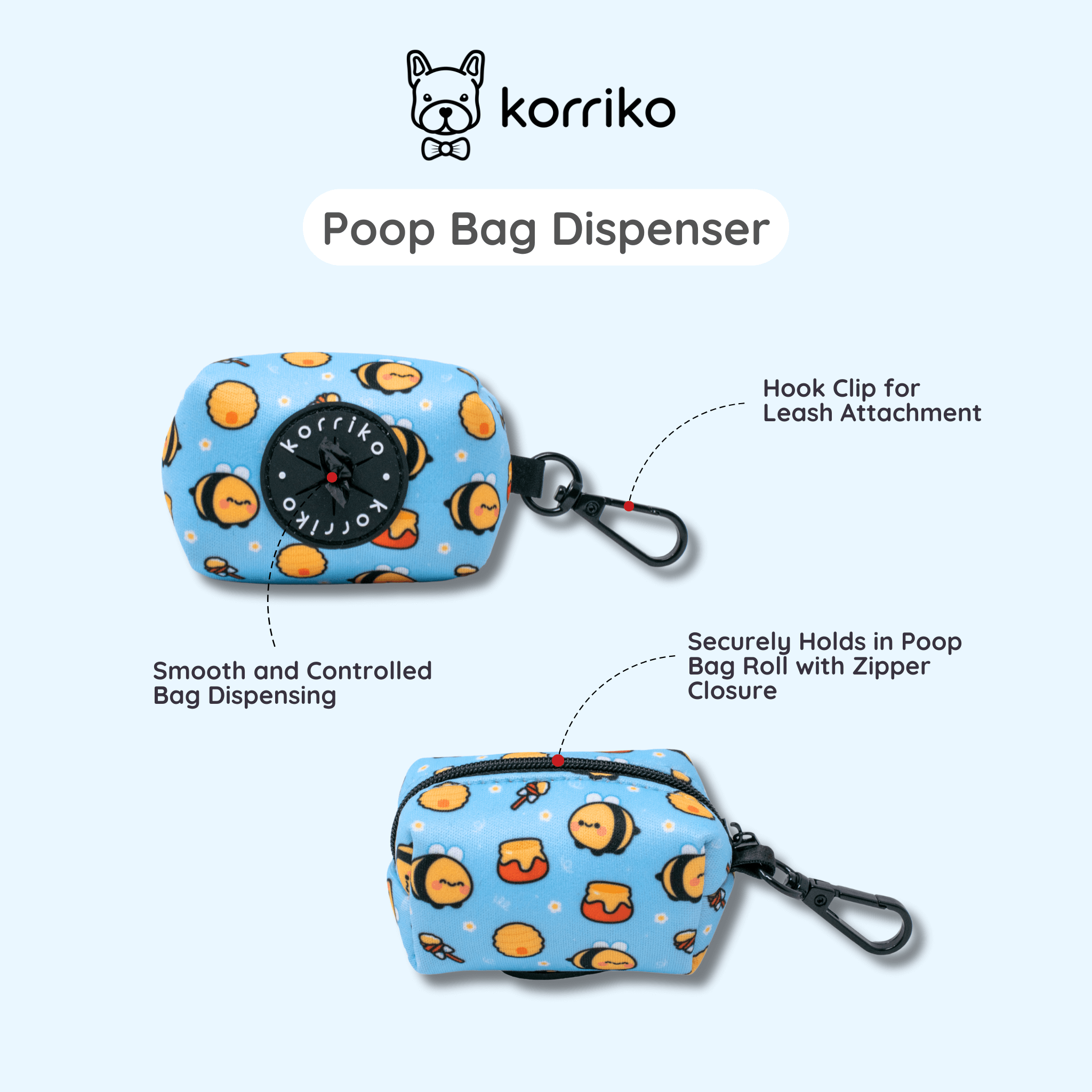 Poop Bag Dispenser - HoneyBee (Final Sale)