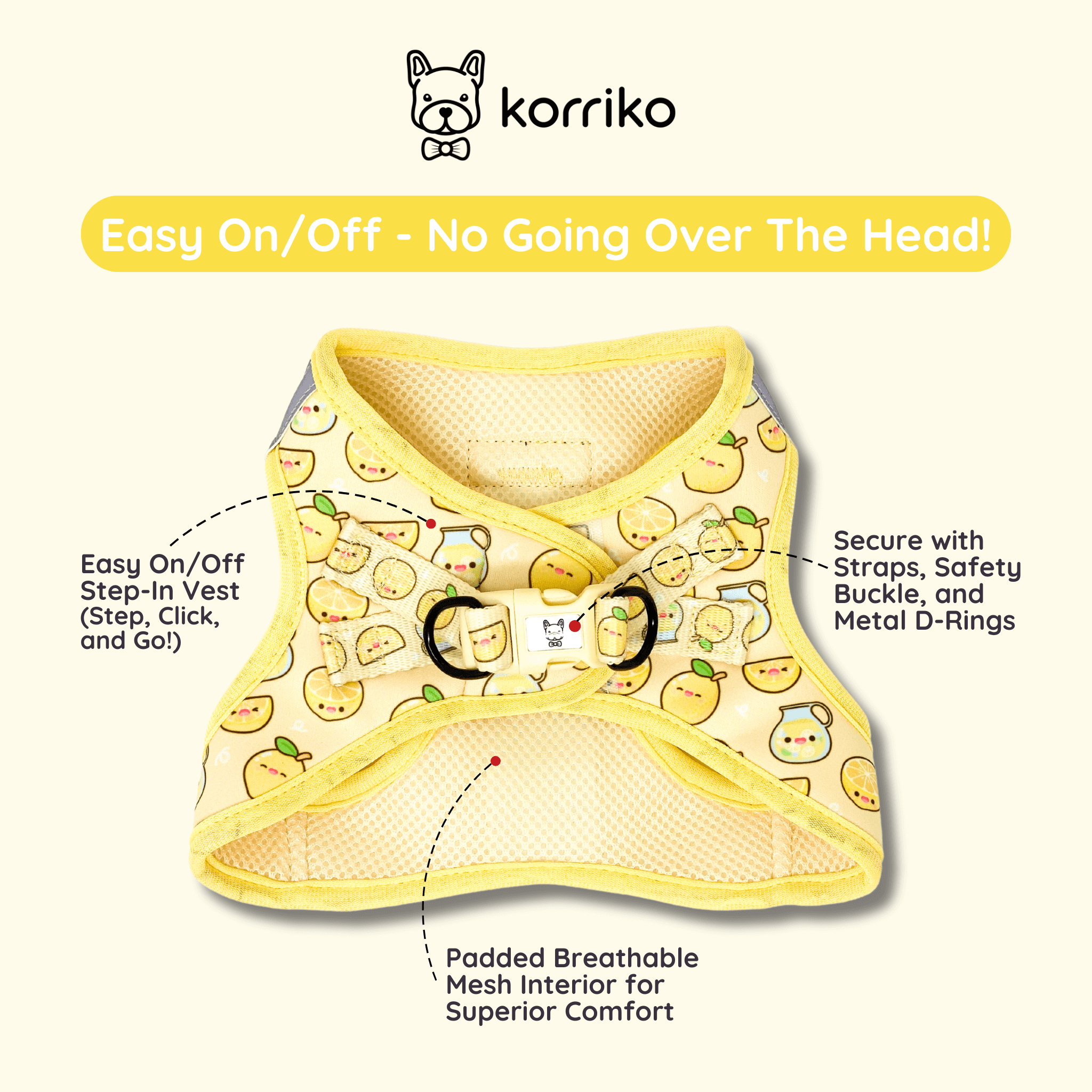 Ultimate Step-In Harness Bundle Set - Lemonade (6-Piece)