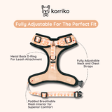 Adjustable Dog Harness - Milk Tea