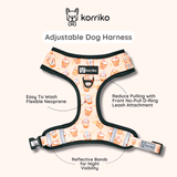 Adjustable Dog Harness - Milk Tea