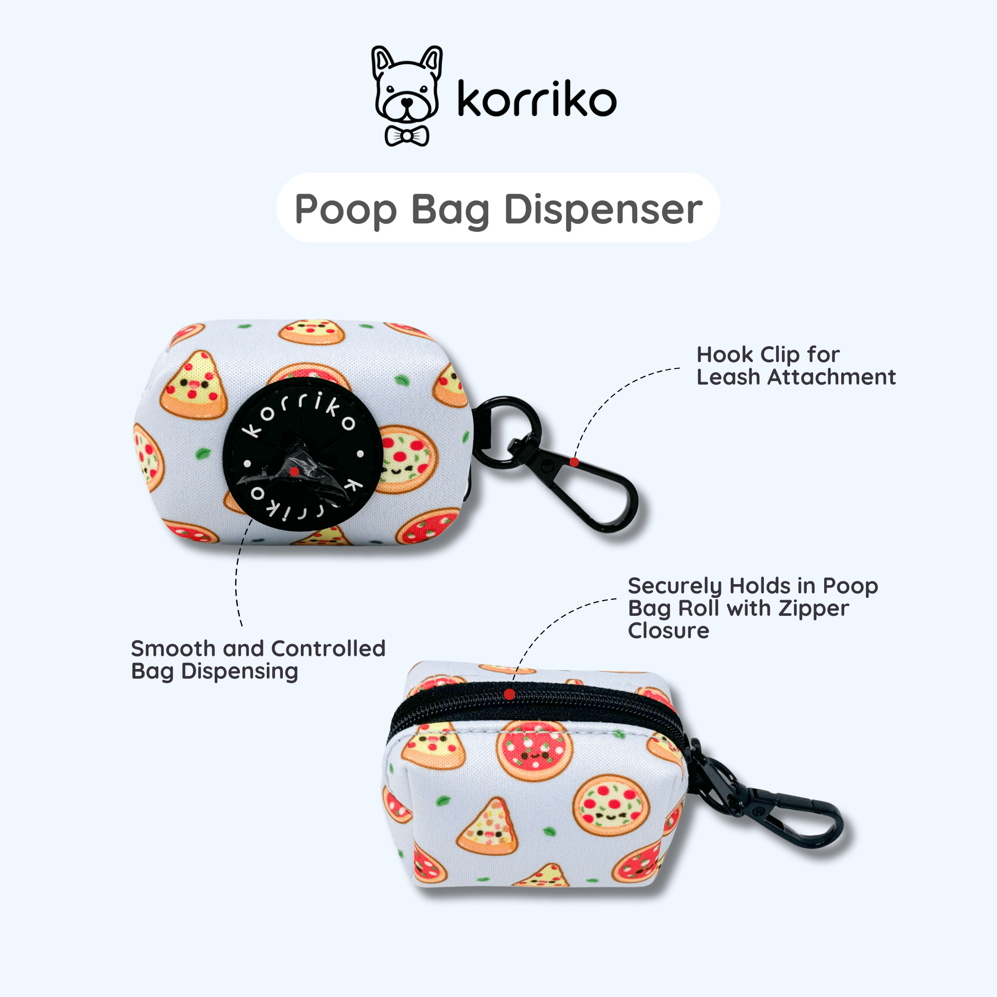 Poop Bag Dispenser - Pizza