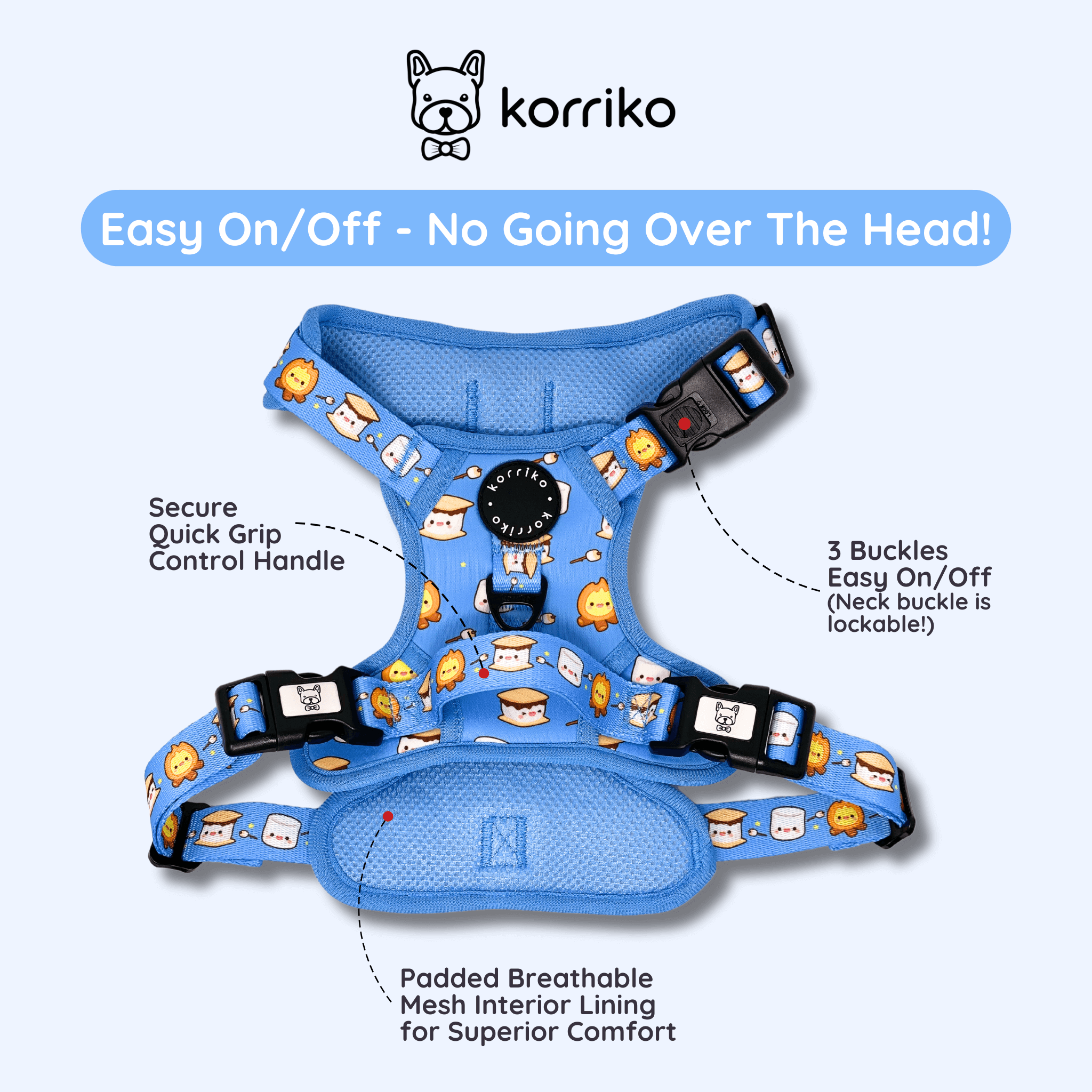 Exploration Lite No-Pull Dog Harness - S'mores