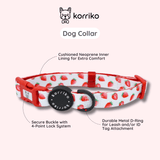 Dog Collar - Strawberries & Cream (Final Sale)