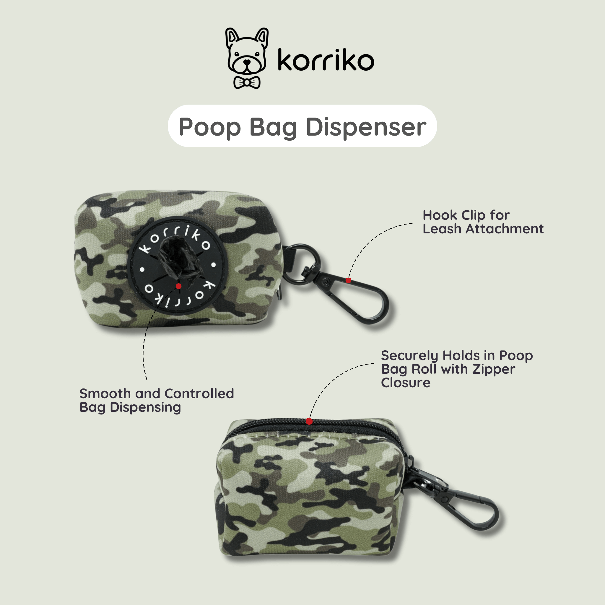 Essential Classic No-Pull Harness Walk Set - Green Camo (3-Piece) (Final Sale)