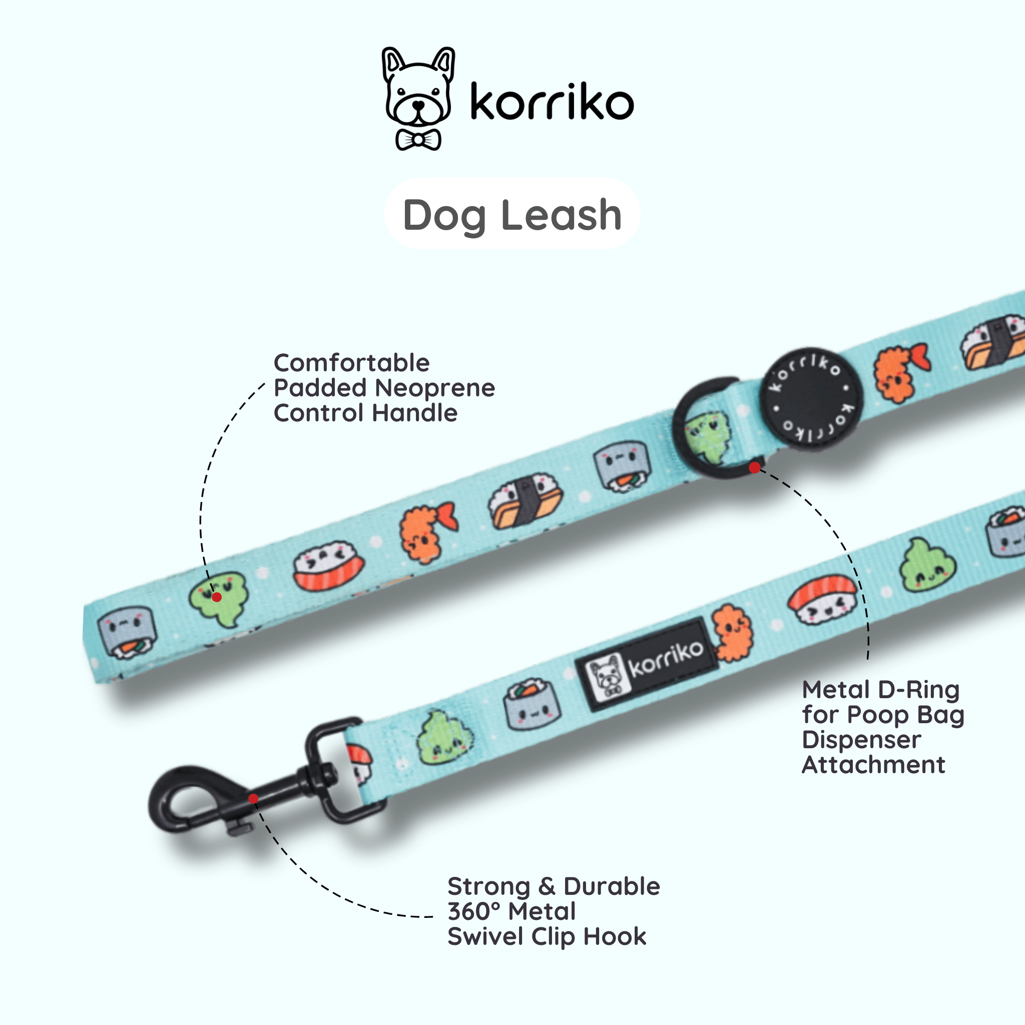 Essential Exploration No-Pull Harness Walk Set - Sushi (3-Piece)