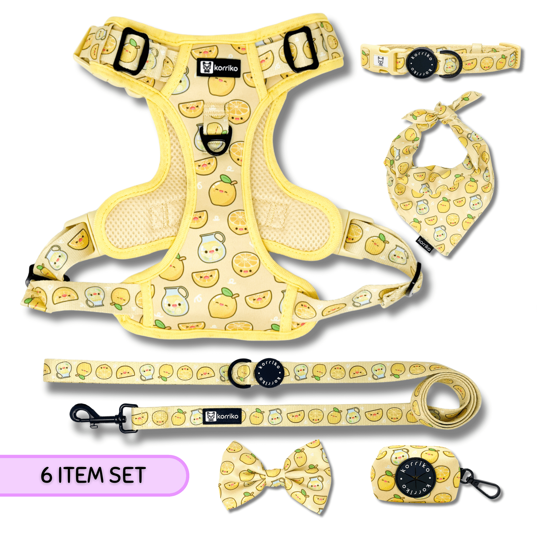 Ultimate Exploration No-Pull Harness Bundle Set - Lemonade (6-Piece)