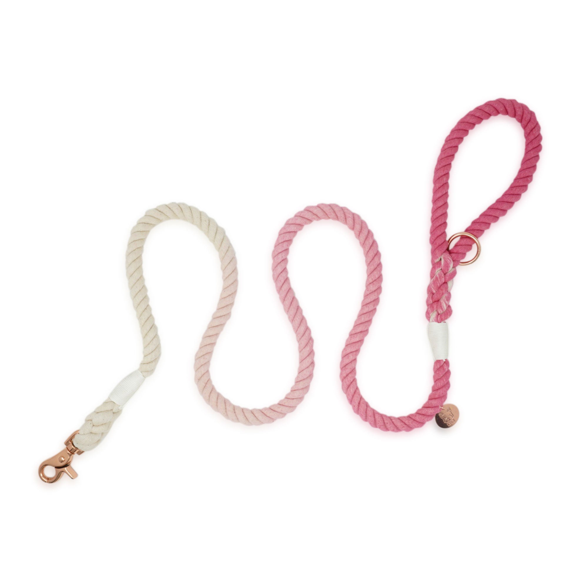 Cotton Rope Leash - Pink Ombre