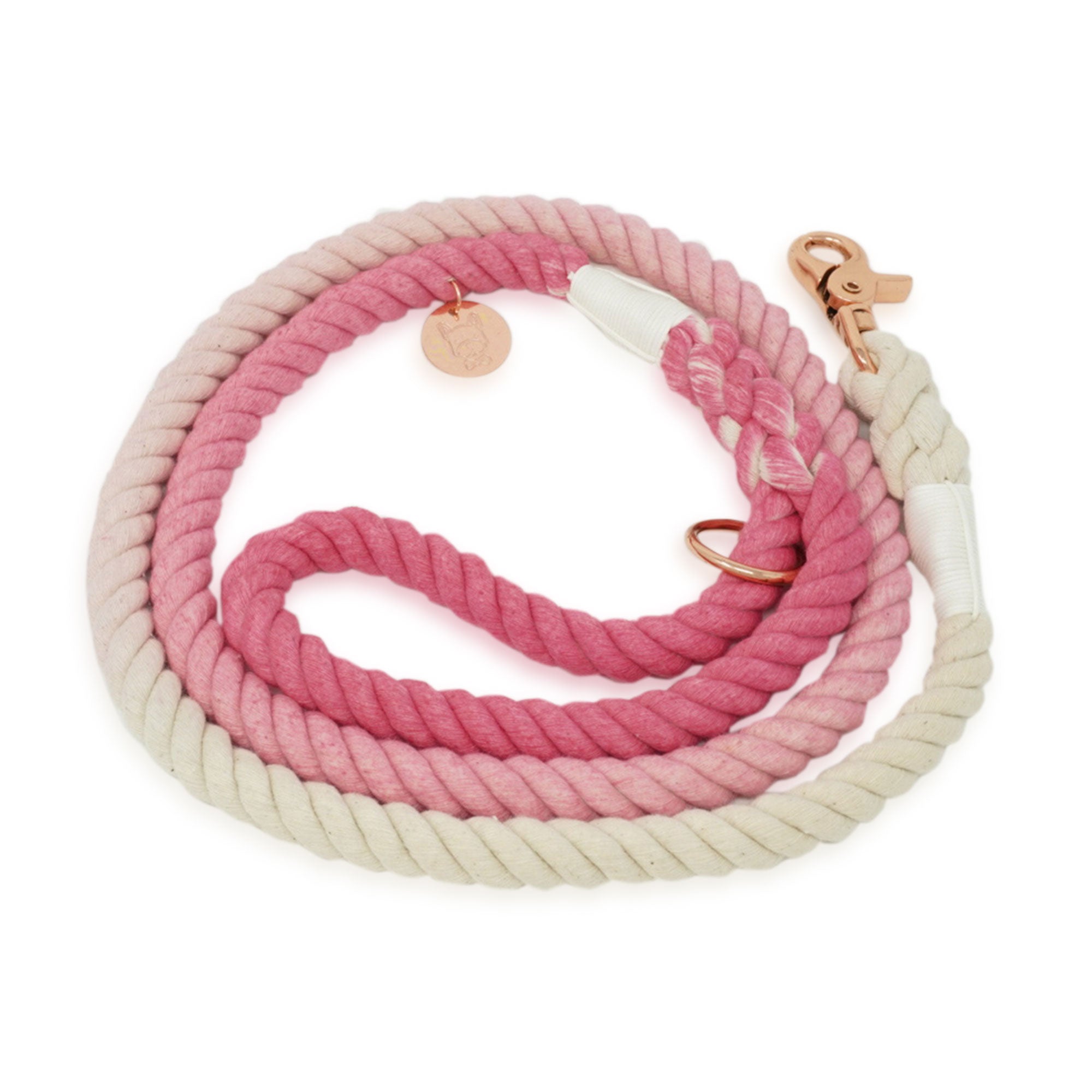 Cotton Rope Leash - Pink Ombre